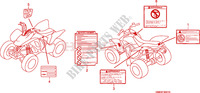 ETIQUETA DE PRECAUCION (TRX250EX6/7/8) para Honda TRX 250 SPORTRAX EX 2007