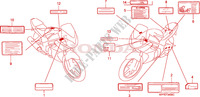 ETIQUETA DE PRECAUCION  para Honda CBR 125 2008