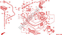 TANQUE DE COMBUSTIBLE para Honda PAN EUROPEAN ST 1100 ABS 50TH 1999
