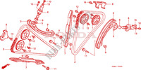 CADENA DE LEVA/TENSIONADOR para Honda VTR 1000 FIRE STORM 2000
