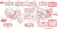 ETIQUETA DE PRECAUCION para Honda VTR 1000 FIRE STORM 2000