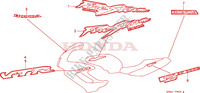 MARCA(V/W/X/Y) para Honda VTR 1000 FIRE STORM 2000