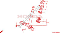 VASTAGO DE DIRECCION para Honda CB 600 S HORNET 50HP 2000