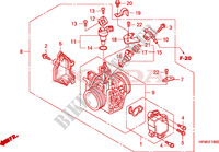 CUERPO MARIPOSA GASES para Honda FOURTRAX 420 RANCHER 4X4 Manual Shift 2009