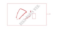 MANIJA DE DIRECCION/MANIJA CUBIERTA/WIND SCREEN para Honda CBR 600 RR NOIRE 2012