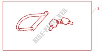 ANTIROBO TIPO  U  (TYPE M) para Honda SH 125 R WHITE SPECIAL 2ED 2012