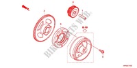 ENGRANAJE DE ARRANQUE para Honda FOURTRAX 420 RANCHER 4X4 Electric Shift RED 2012