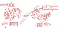 ETIQUETA DE PRECAUCION(1) para Honda FOURTRAX 500 FOREMAN 4X4 RED 2013