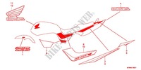 EMBLEMA/FLEJE (2) para Honda CB 400 SUPER FOUR VTEC REVO Color Order Plan Wheel Color 2011