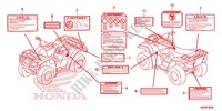 ETIQUETA DE PRECAUCION(1) para Honda FOURTRAX 500 FOREMAN RUBICON Power Steering, CAMO 2013
