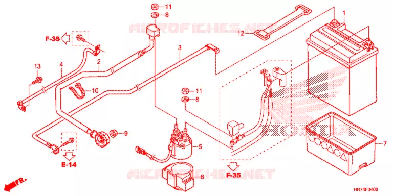 HERRAMIENTAS/CAJA DE BATERIA Honda ATV 420 FOURTRAX 2018  TRX420FA6J