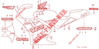 EMBLEMA/FLEJE (VFR400R3L) para Honda VFR 400 R3 Without speed warning light 1990