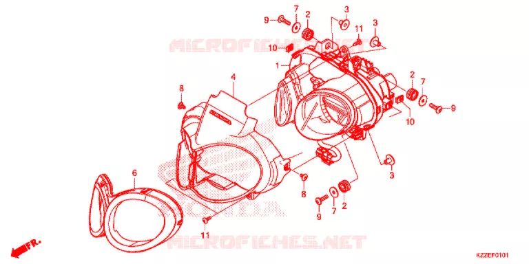 FARO DELANTERO (CRF250RL/RLA) Honda MOTO 250 CRF 2019  CRF250RLJ