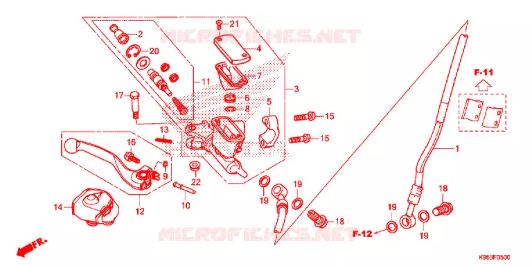 BOMBA DE FRENO DELANTERA Honda MOTO 250 CRF 2018  CRF250RJ