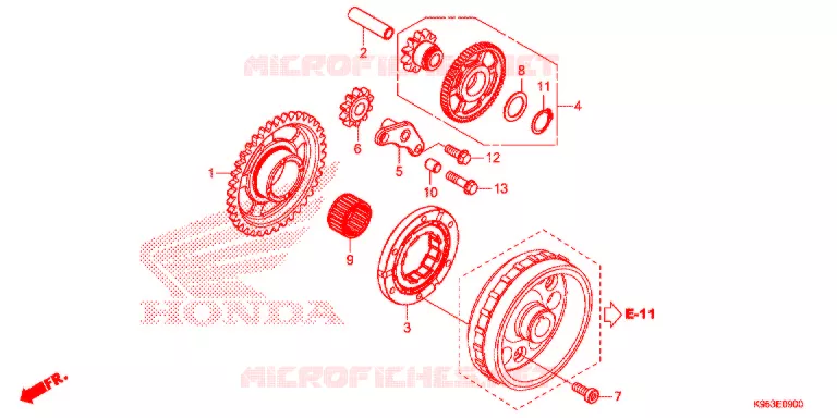 EMBRAGUE DE ARRANQUE  Honda MOTO 250 CRF 2018  CRF250RJ
