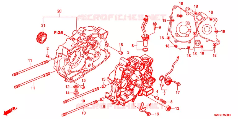 CARTER DE MOTOR/BOMBA DE ACEITE Honda MOTO 125 GROM 2018  MSX125J_J