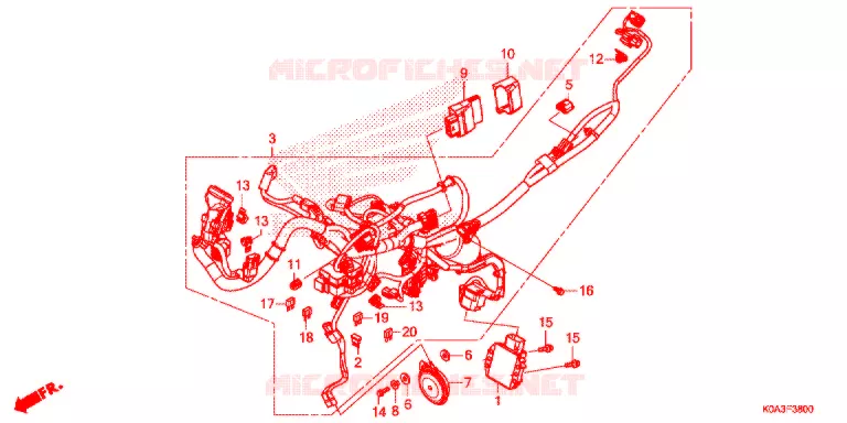 CONJUNTO DE ALAMBRES/BATERIA Honda MOTO 300 CBF 2018  CBF300NAJ