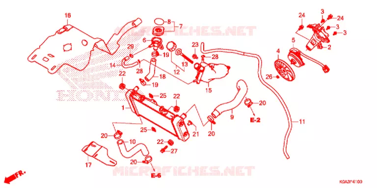 RADIADOR Honda MOTO 300 CBF 2018  CBF300NAJ