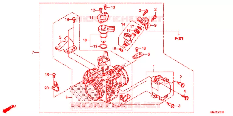 CUERPO MARIPOSA GASES Honda MOTO 250 CBF 2018  CBF250NAJ