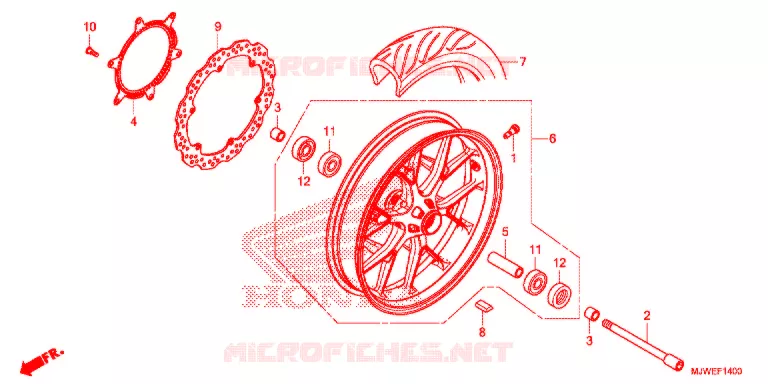 RUEDA DELANTERA Honda MOTO 500 CBR 2018  CBR500RAJ_FO