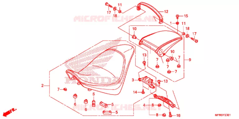 ASIENTO (VT1300CXA) Honda MOTO 1300 VT 2017  VT1300CXAH