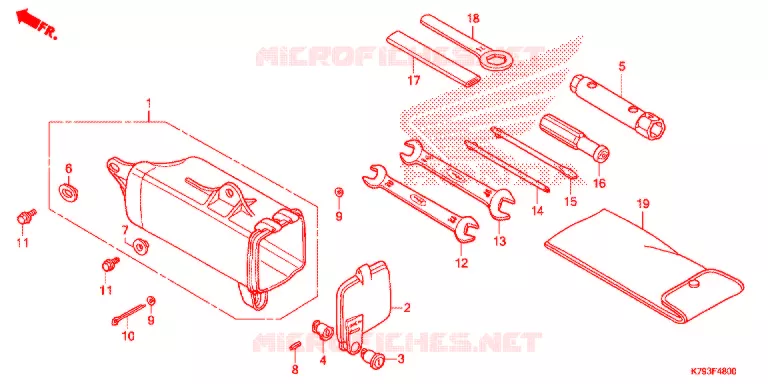 HERRAMIENTAS/CAJA DE BATERIA Honda MOTO 190 XR 2017  XR190CTH