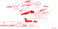 EMBLEMA/FLEJE para Honda CBR 600 RR ABS RED 2018