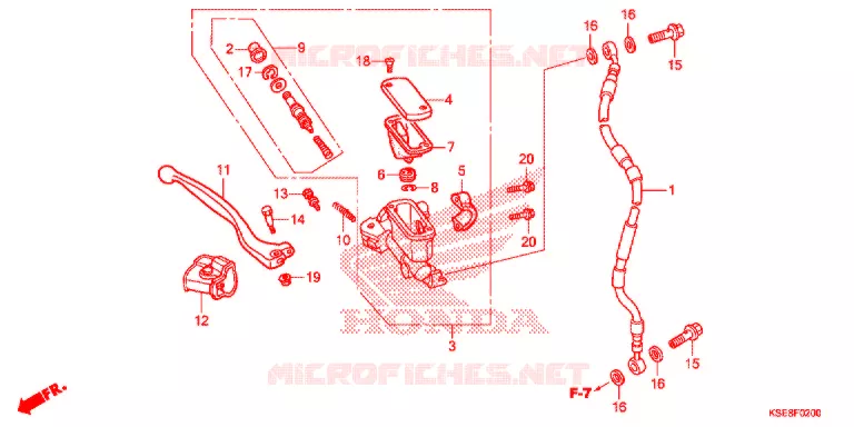 CILINDRO MAESTRO DE FRENO Honda MOTO 150 CRF 2019  CRF150RK