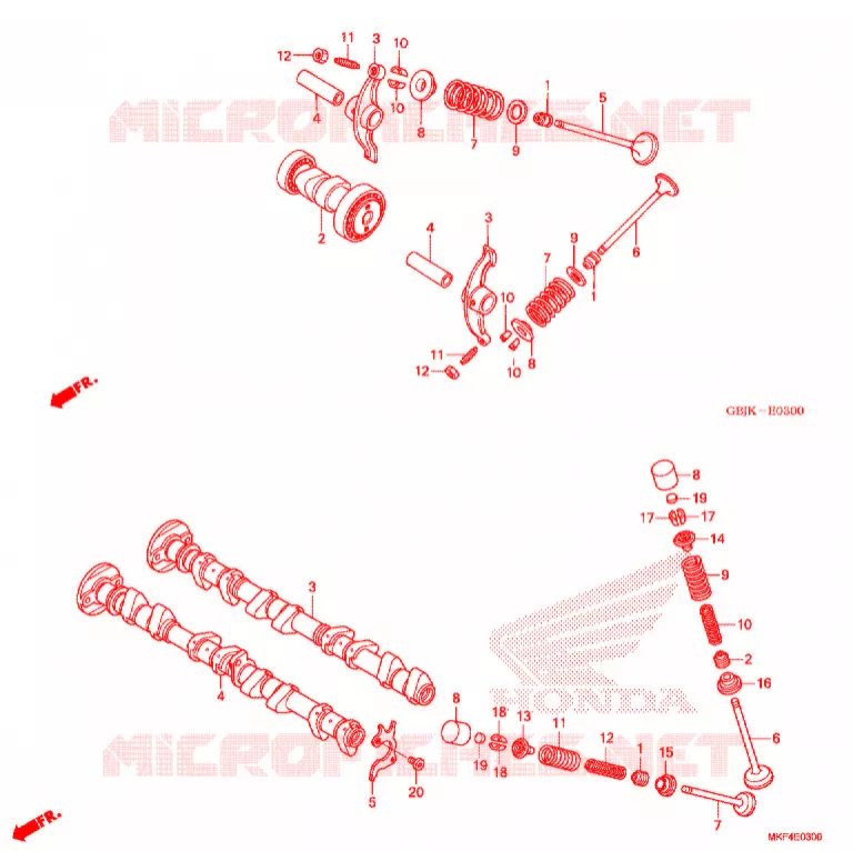 ARBOL DE LEVAS/VALVULA (C505/7) Honda SCOOTER 50 C50 2006  C50S5