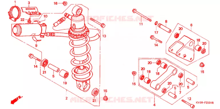 AMORTIGUADOR TRASERO (2) Honda MOTO 250 NSR 1995  NSR250R2R
