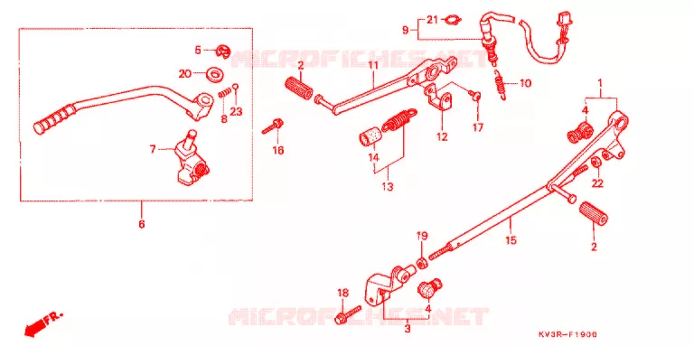 PEDAL/BRAZO ARRANCADOR PEDAL Honda MOTO 250 NSR 1995  NSR250R2R
