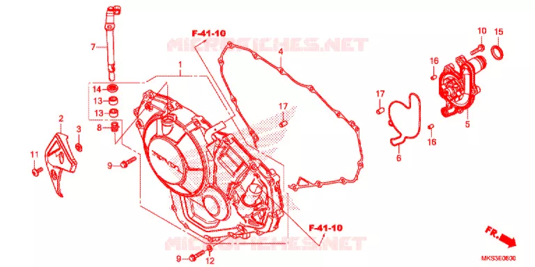 CUBIERTA DE CARTER DER. (CRF1100A/A2/A4/AL/AL2/AL4) Honda MOTO 1100 AFRICA-TWIN 2020  CRF1100AL2L