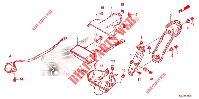 LUZ TRASERA/LUZ DE LICENCIA para Honda SUPER CUB 125 ABS 2020