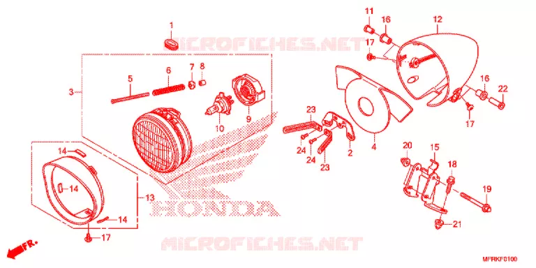 FARO DELANTERO Honda MOTO 1300 VT 2020  VT1300CXAL