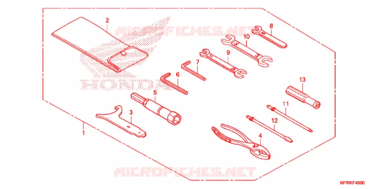 HERRAMIENTAS Honda MOTO 1300 VT 2020  VT1300CXAL
