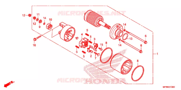 MOTOR DE ARRANQUE Honda MOTO 1300 VT 2021  VT1300CXAL