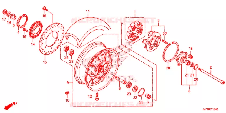 RUEDA TRASERA Honda MOTO 1300 VT 2021  VT1300CXL