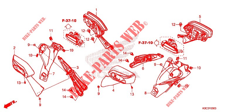 RETROVISOR para Honda FORZA 250 ABS 2018