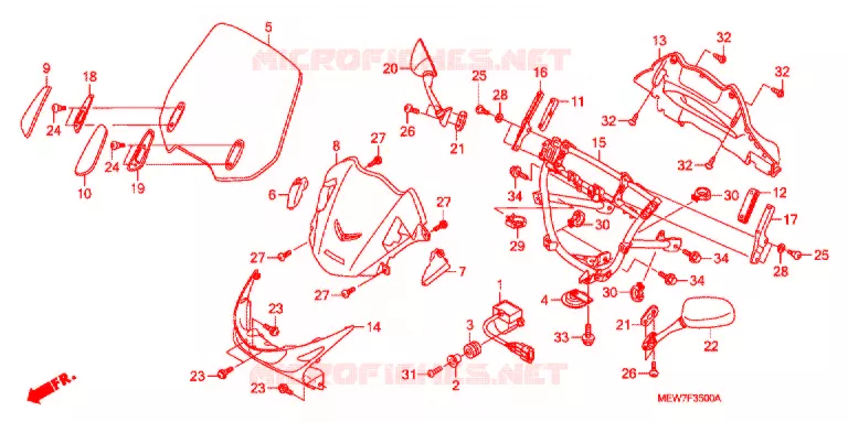 CAPO SUPERIOR  Honda MOTO 700 DEAUVILLE 2007  NT700VA7