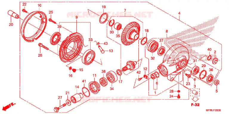 ENGRANAJE IMPULSADO FINAL  Honda MOTO 1300 VT 2020  VT1300CXAL