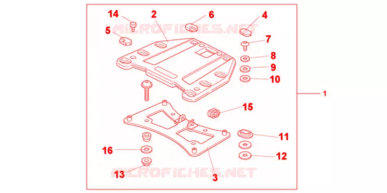 TOP BOX BRACKET  Honda MOTO 1200 CROSSTOURER 2012  VFR1200XDC