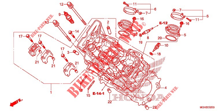CULATA DE CILINDRO (AVANT) para Honda CROSSTOURER 1200 2013