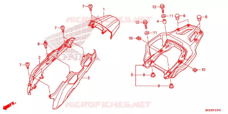 CAPO TRASERO Honda MOTO 1200 CROSSTOURER 2016  VFR1200XDG