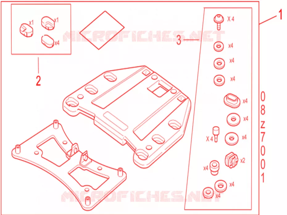 TOP BOX BRACKET  Honda MOTO 1200 CROSSTOURER 2016  VFR1200XDG