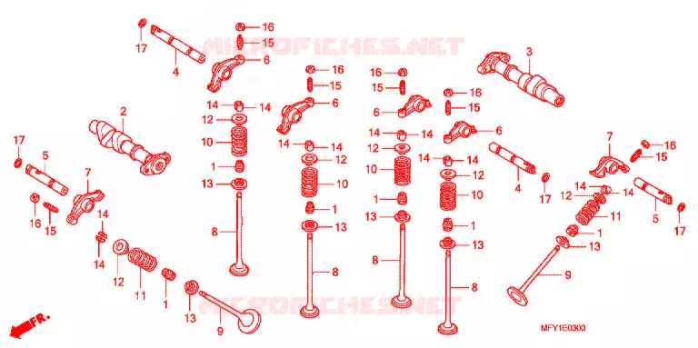 ARBOL DE LEVAS/VALVULA   Honda MOTO 1300 VT 2010  VT1300CRA