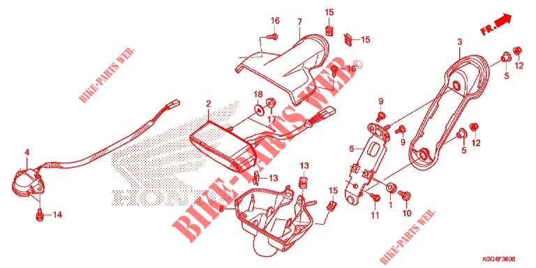 LUZ TRASERA/LUZ DE LICENCIA   para Honda SUPER CUB 125 ABS 2021