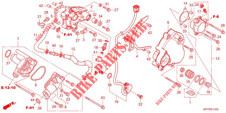 CUBIERTA TRASERA IZQ./BOMBA DE AGUA  para Honda CB 1300 SUPER BOL DOR ABS 2021
