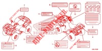 ETIQUETA DE PRECAUCION   para Honda FOURTRAX 520 FOREMAN RUBICON 4X4 AT DCT EPS 2020