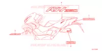 MARCA para Honda ADV 350 HSVCS AVEC TOP CASE 2022