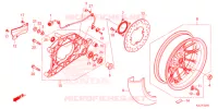 RUEDA TRASERA/BRAZO DE OSCILACION para Honda ADV 350 HSVCS AVEC TOP CASE 2022